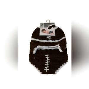 Newborn Baby Crochet Football Costume And Cap Costume 2 Piece 0 to 9 M NWT